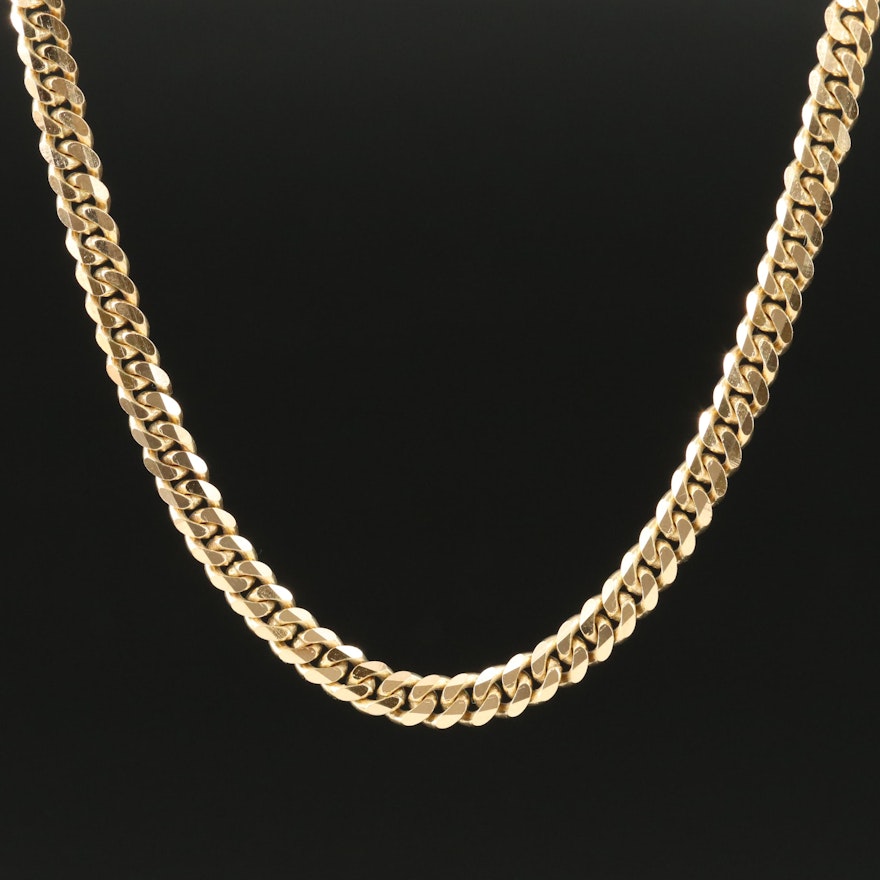 18K Curb Chain Necklace