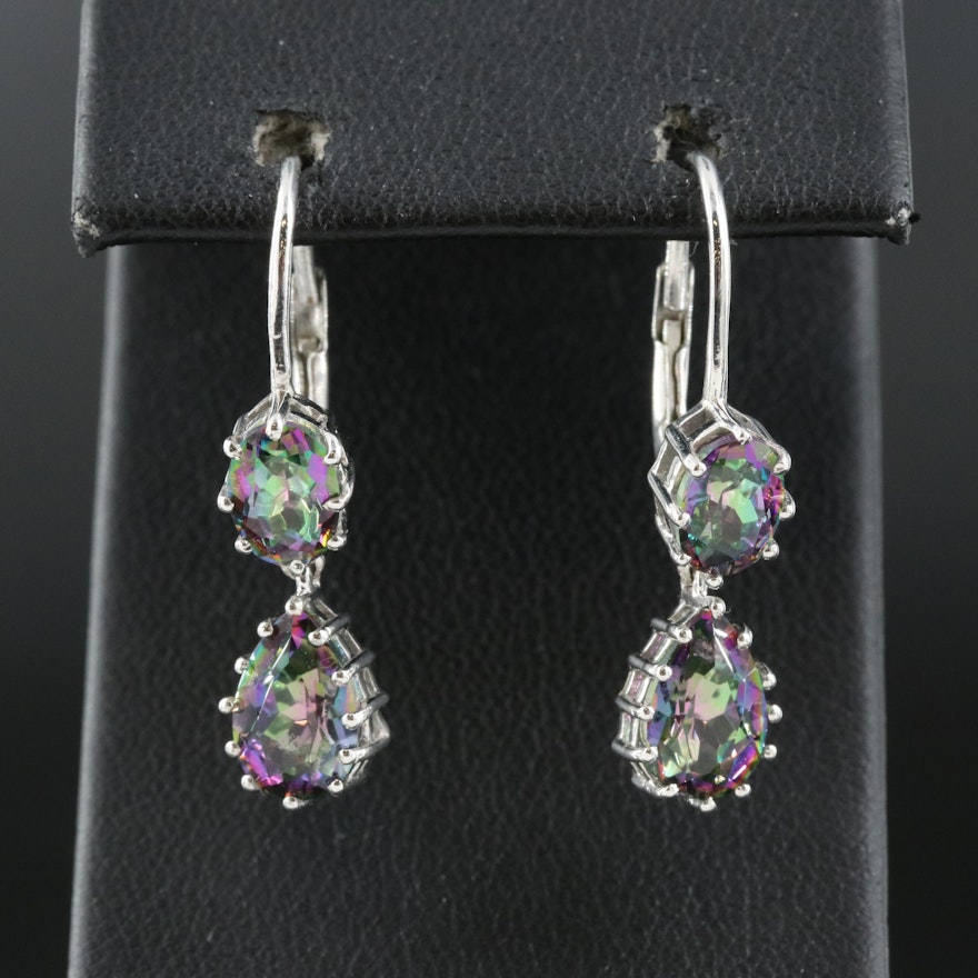 Sterling Rock Crystal Quartz Earrings