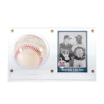 Hank Aaron and Warren Spahn Signed Rawlings Baseball with Display Case
