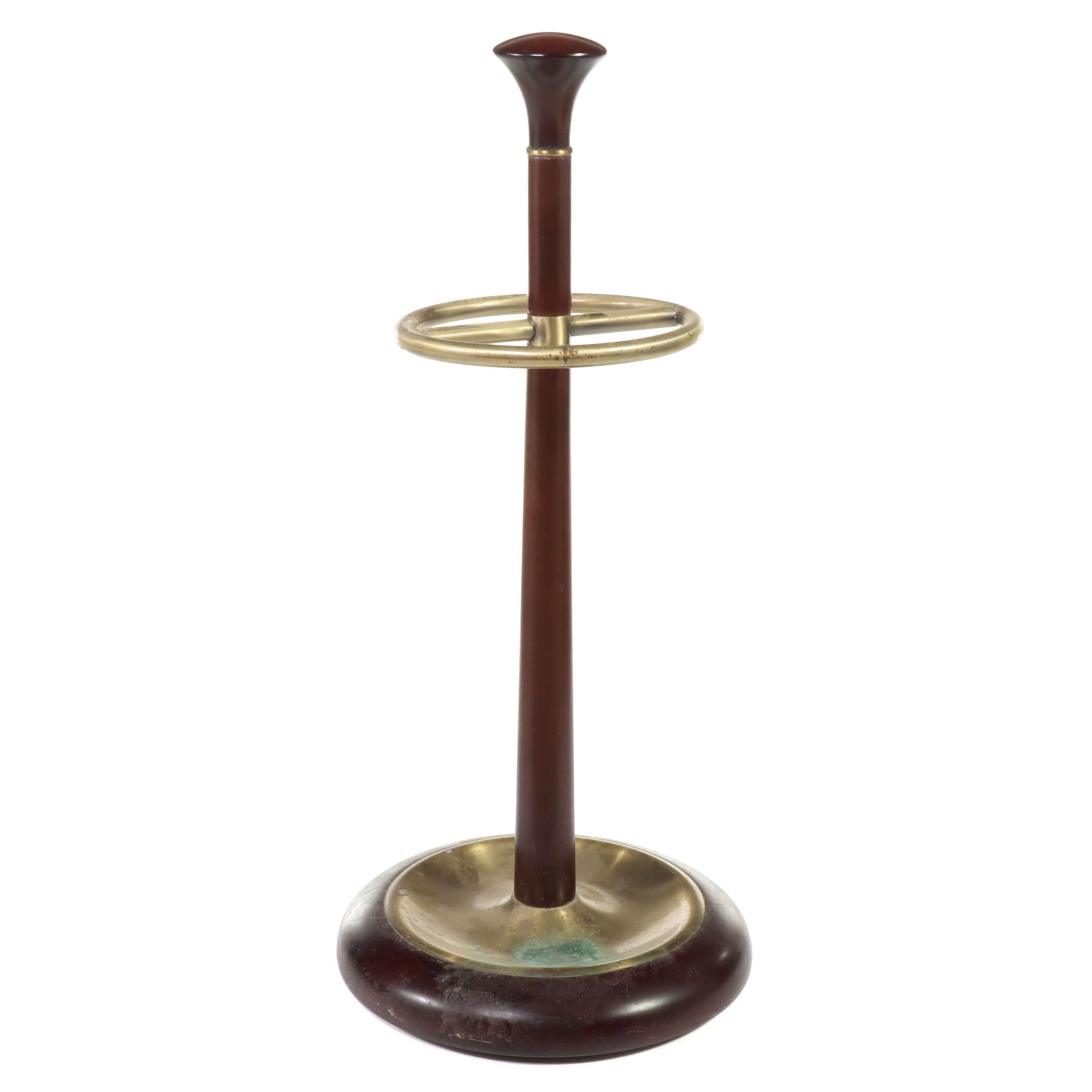 The Bombay Company MahoganyStained and BrassPatinated Metal Umbrella