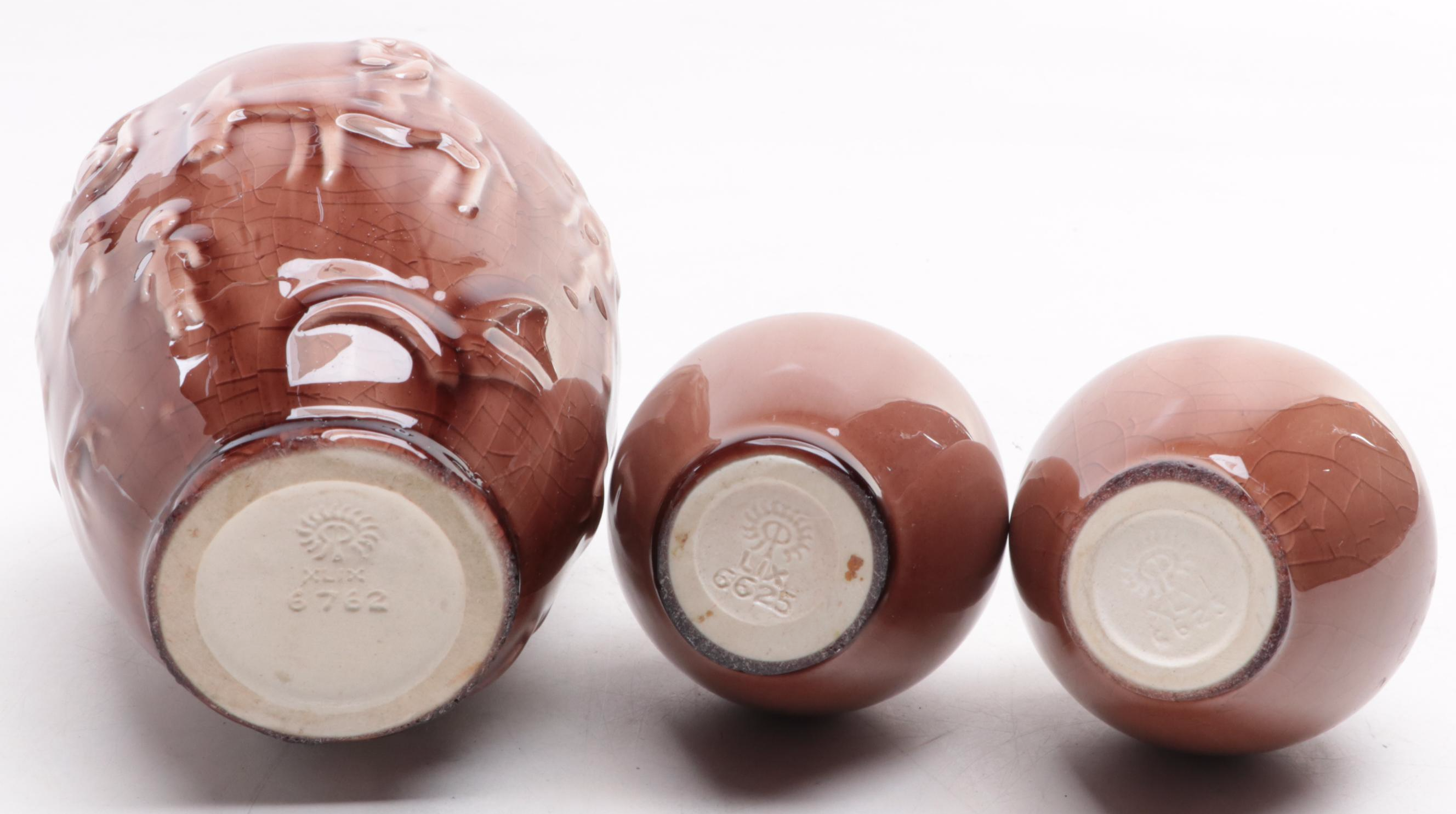 Rookwood Pottery High Gloss Ceramic Vases, Mid20th Century EBTH