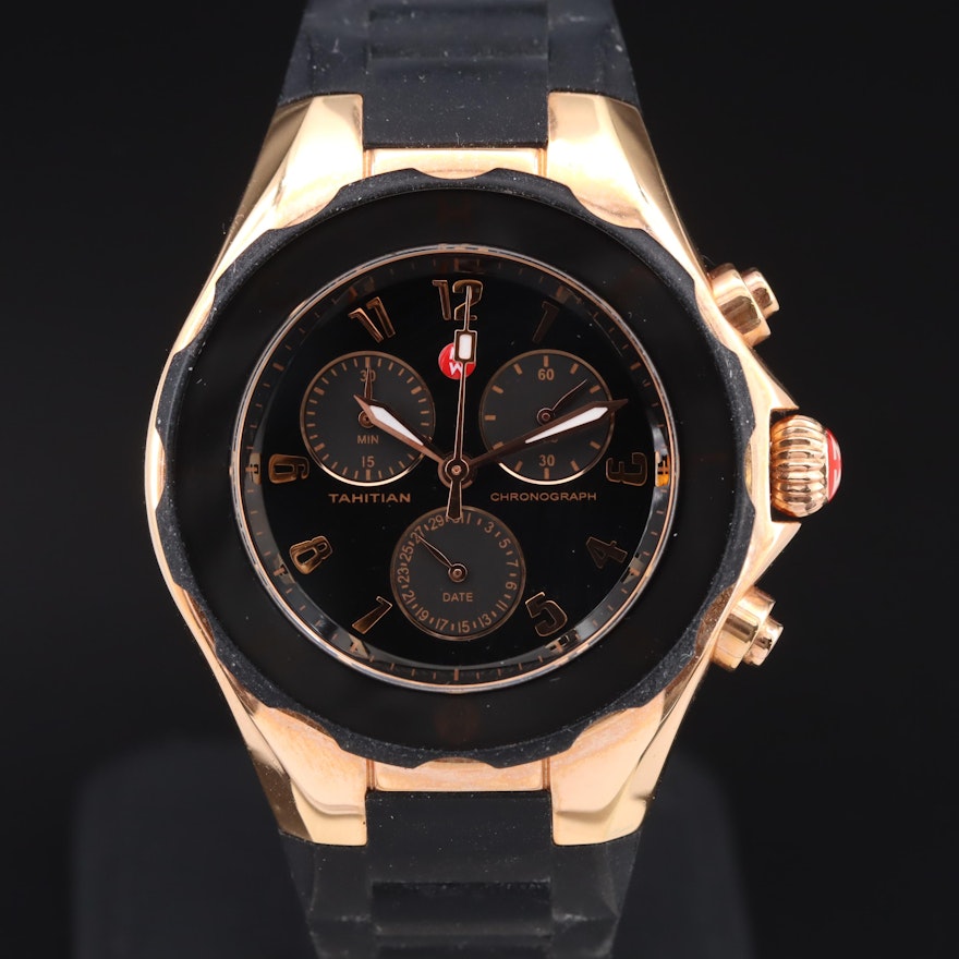 Michele Tahitan Stainless Steel Chronograph Wristwatch