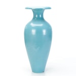 Turquoise Glazed Earthenware Floor Vase