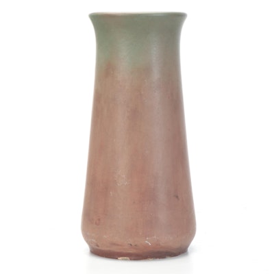 Rookwood Pottery Green and Brown Glazed Ceramic Floor Vase, Early to Mid-20th C.