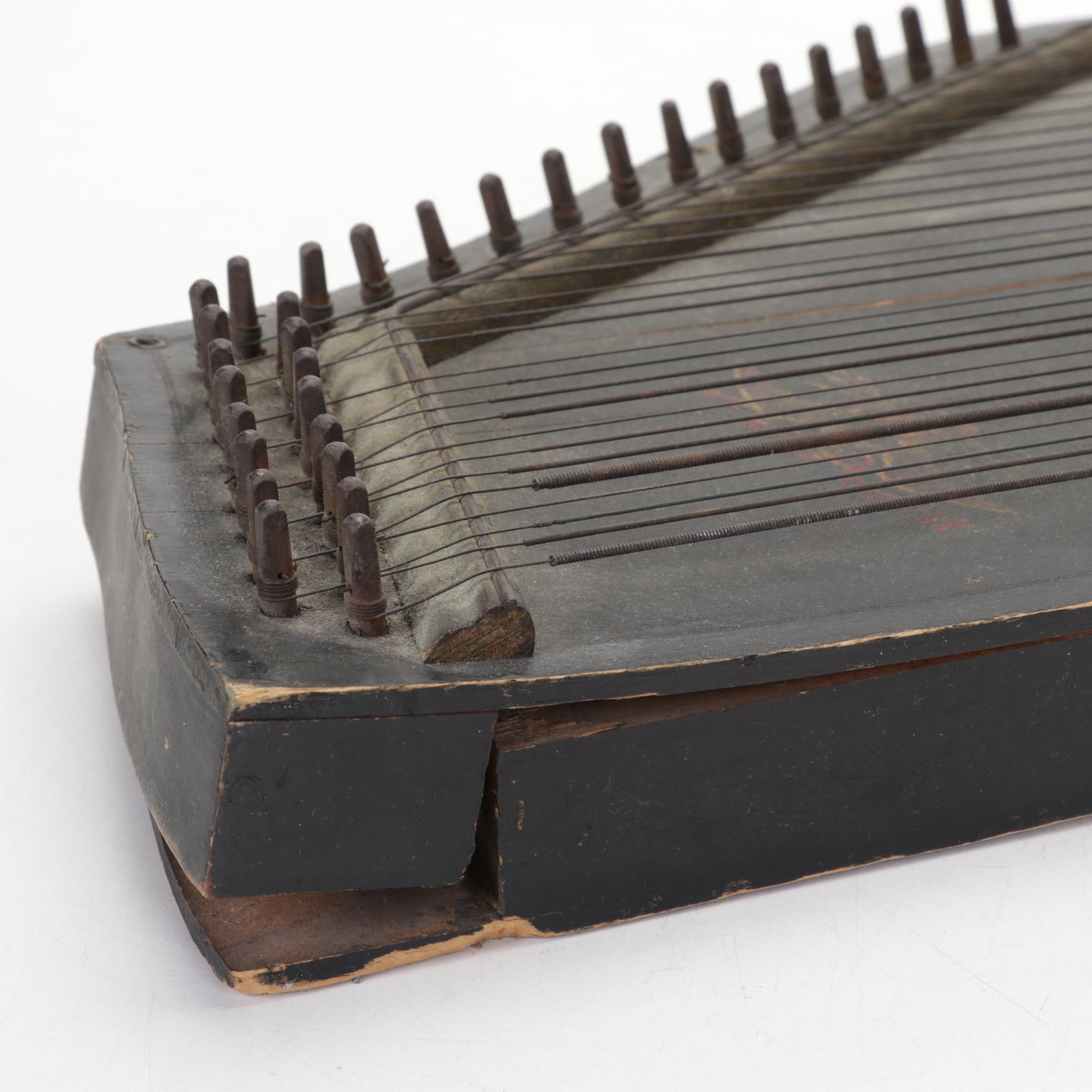 Handcrafted Wooden Zither, Early 20th Century EBTH