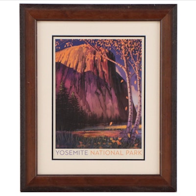 Yosemite National Park Offset Lithograph Advertisement After Arden von Haeger