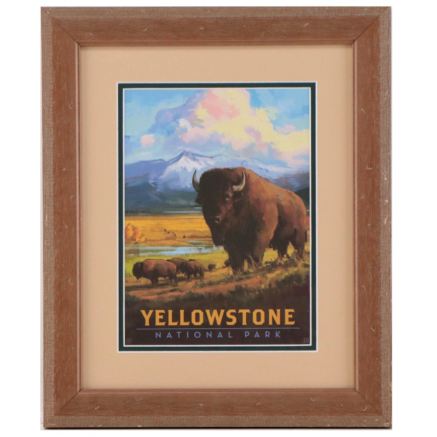 Anderson Design Group Yellowstone National Park Offset Lithograph Advertisement