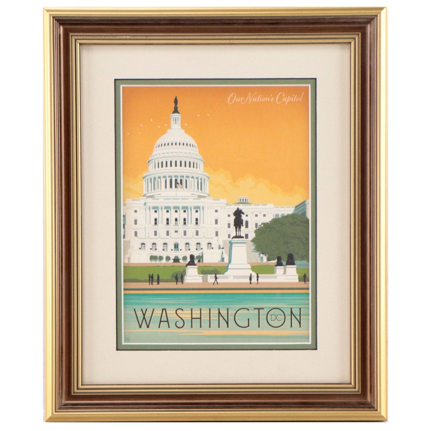 Anderson Design Group Washington D.C. Offset Lithograph Travel Advertisement