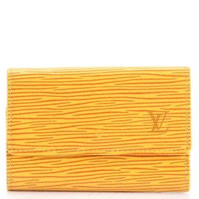 Louis Vuitton Four-Key Holder Case in Tassil Yellow Epi Leather