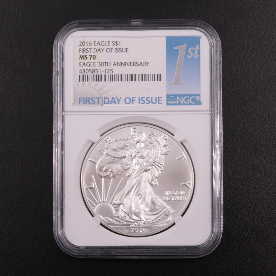 NGC Graded MS70 2016 American Silver Eagle