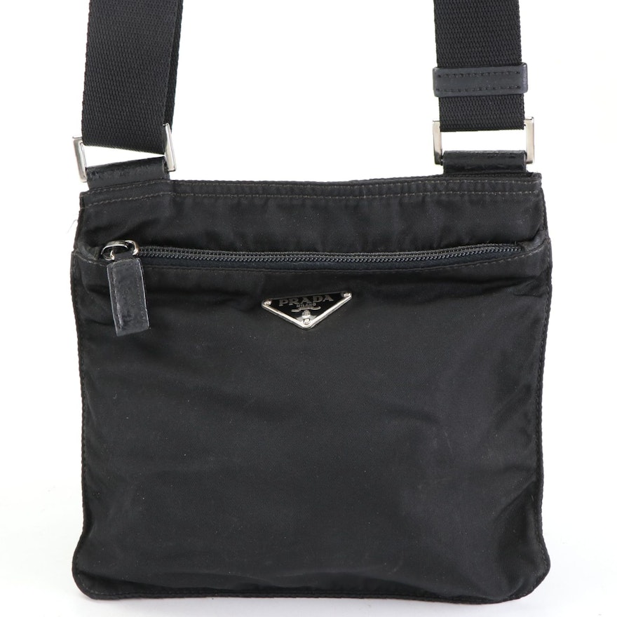 Prada Belt Bag in Nylon with Leather Trim