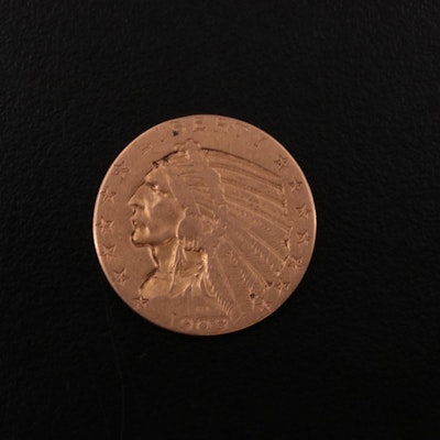 1909 Indian Head $5 Gold Half Eagle