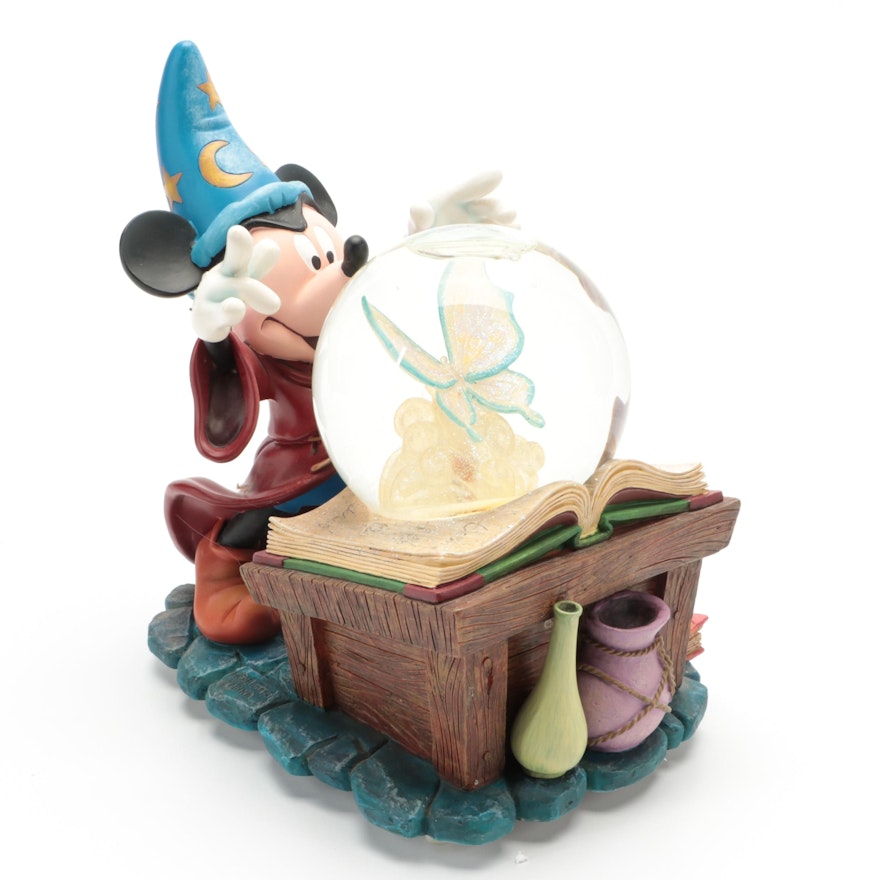 Disney Direct Mickey as the Sorcerer's Apprentice Figural Musical Snowglobe