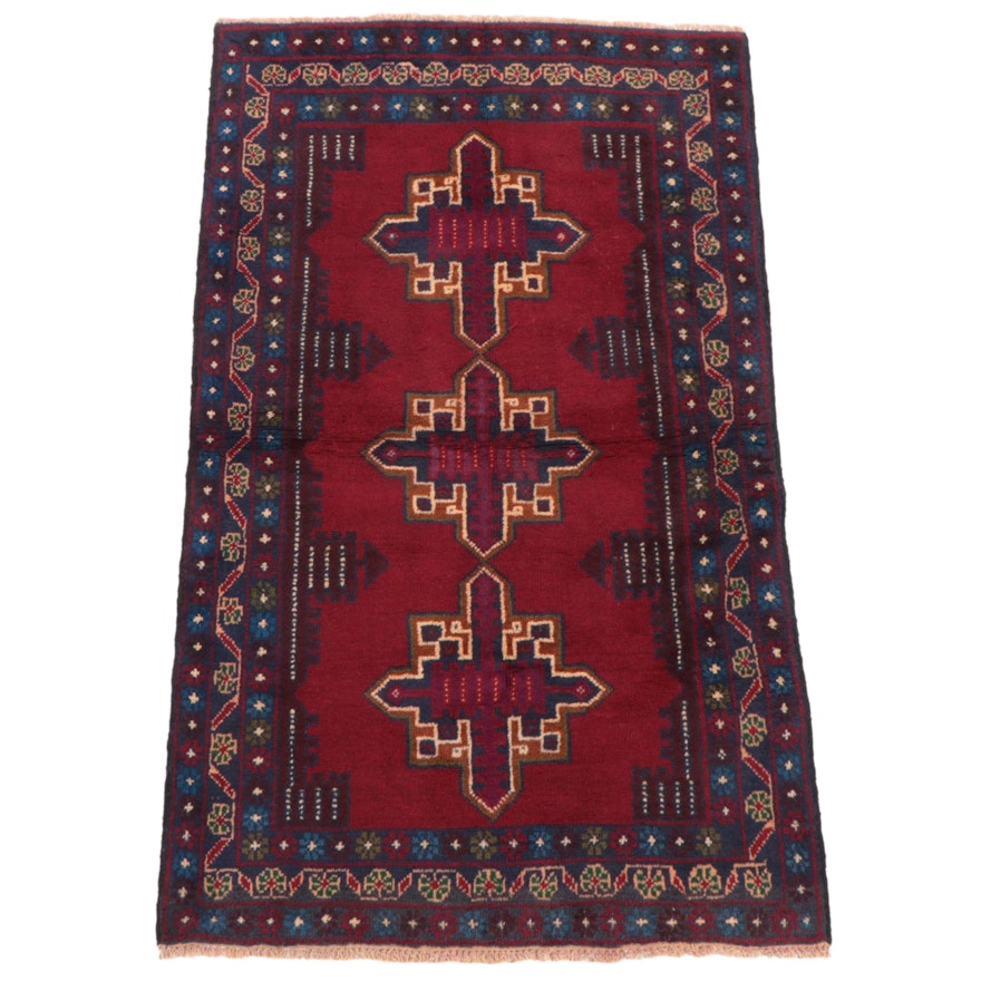 2'11 x 4'4 Hand-Knotted Afghan Taimani Accent Rug