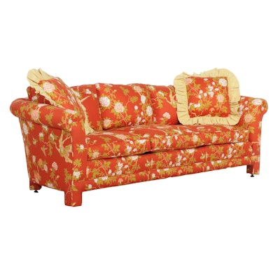 Western Furniture Custom-Upholstered Sofa with Throw Pillows
