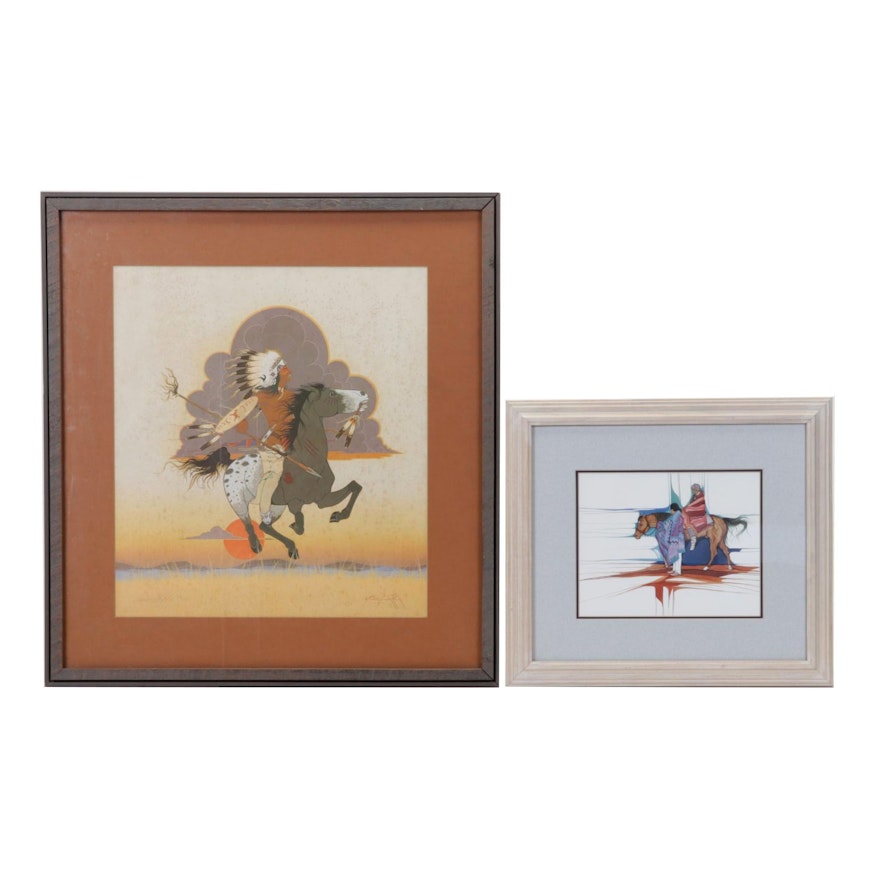 Antowine Warrior and Amado Peña Offset Lithographs, Late 20th Century
