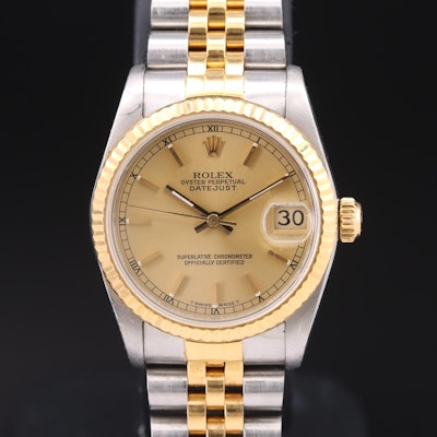 1987 - 1988 Rolex Oyster Perpetual Datejust Midsize Wristwatch