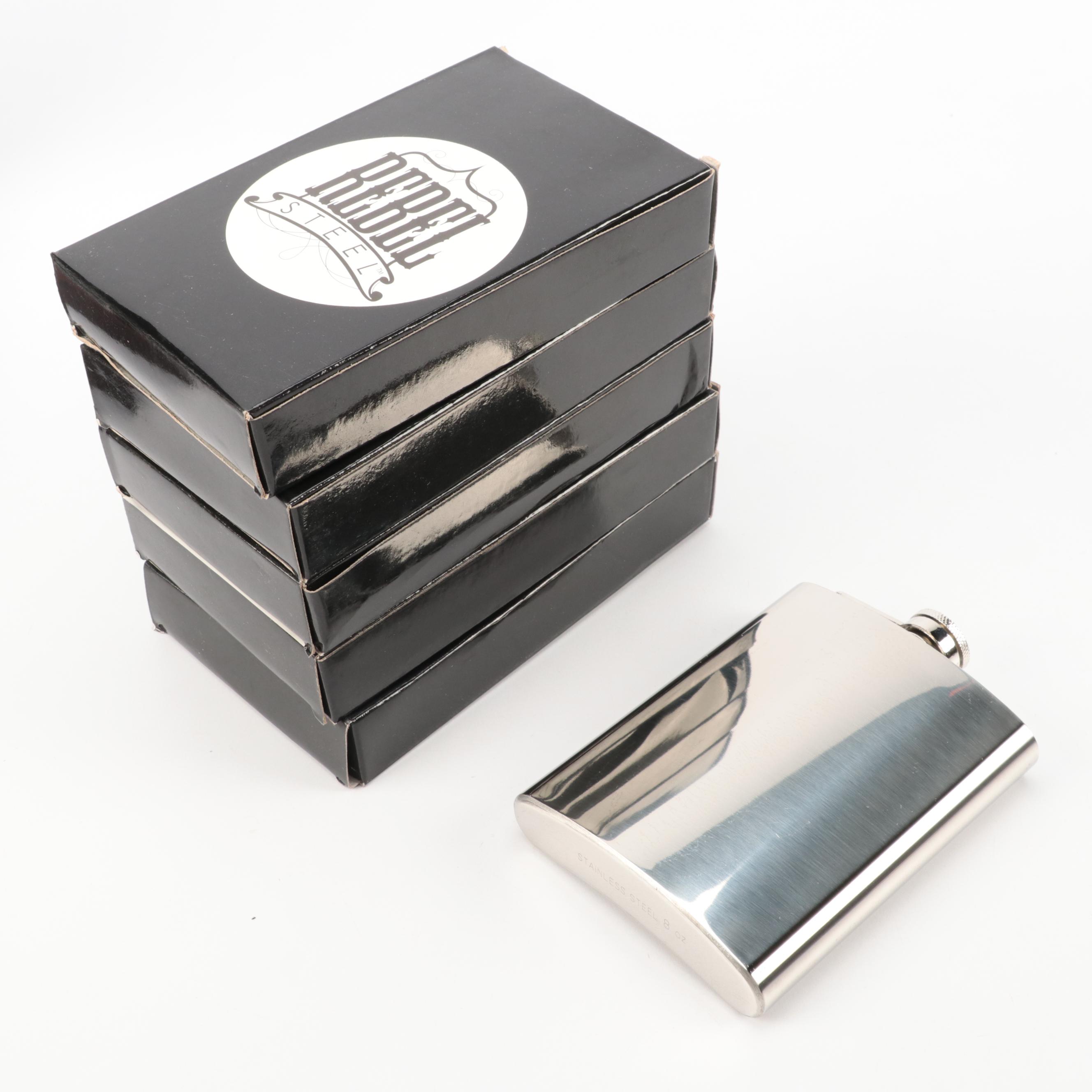 Rebel Steel Hip Flasks, Double Flask Set, Binocular Flask and More EBTH