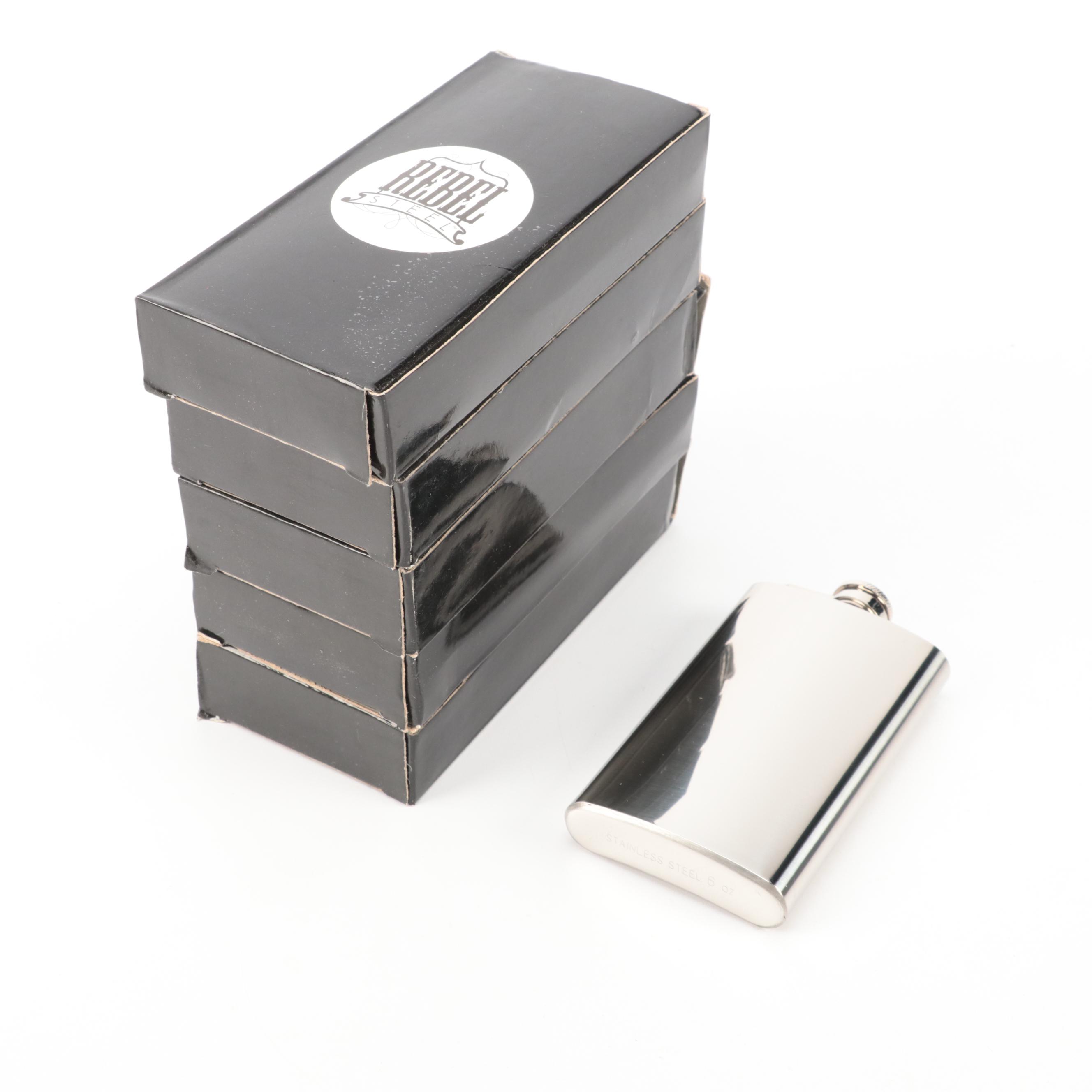 Rebel Steel Hip Flasks, Double Flask Set, Binocular Flask and More EBTH