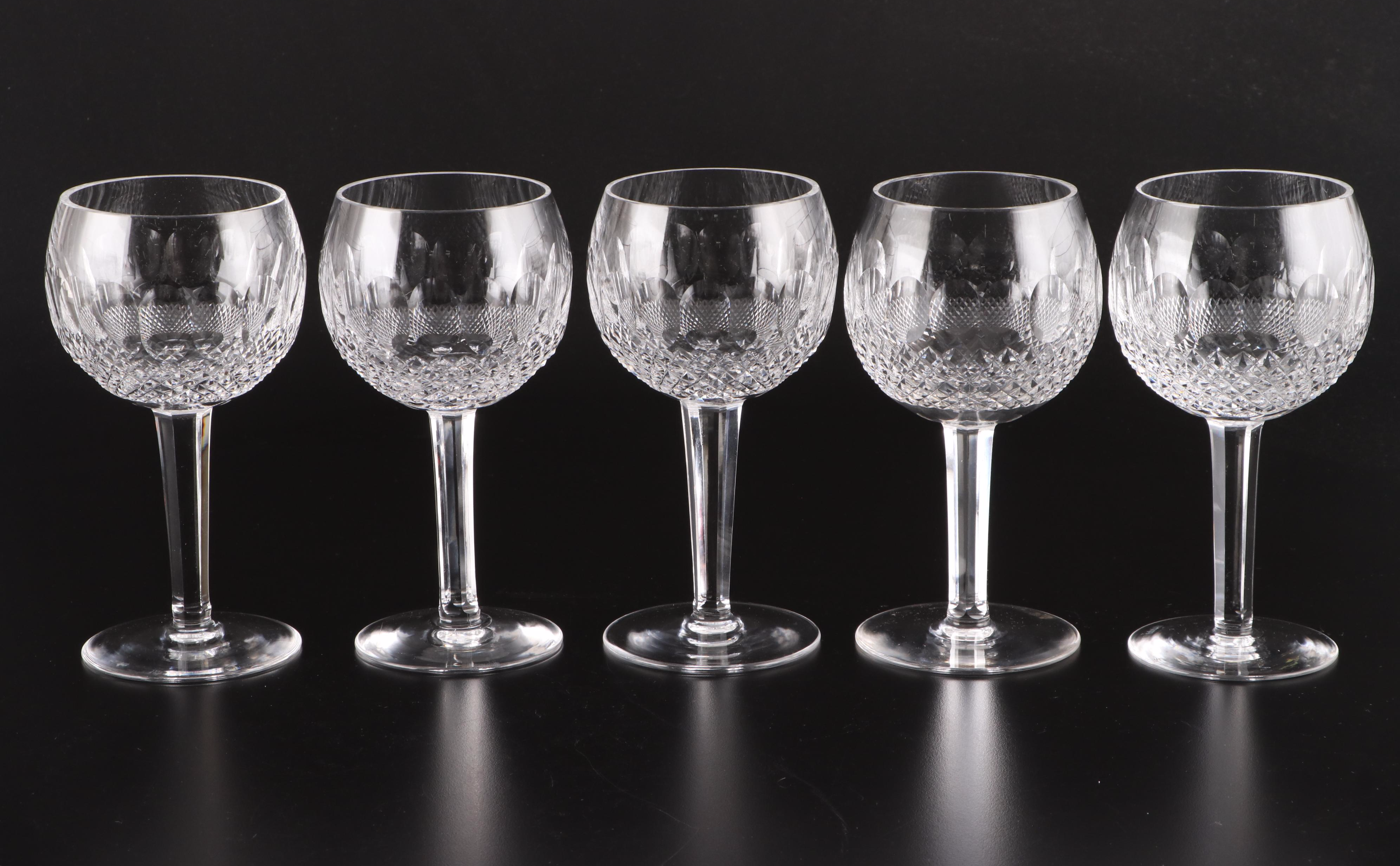 Waterford Crystal "Colleen Short Stem" Oversize Wine Glasses EBTH