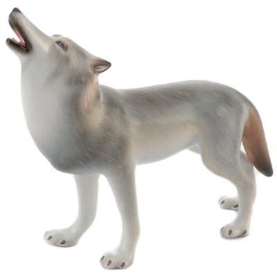 Herend First Edition Natural "Wolf" Porcelain Figurine