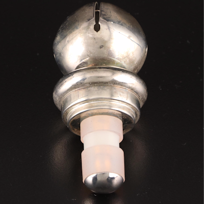 Nieman Marcus Silver Plate Sleigh Bell Bottle Stopper