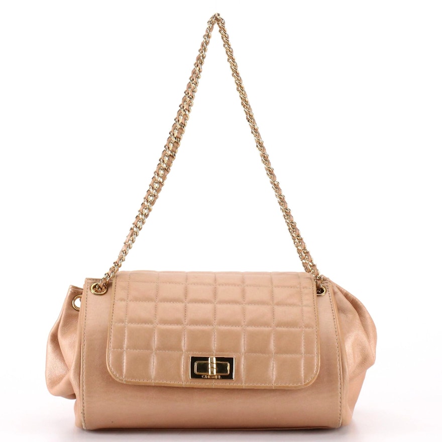 Chanel Mademoiselle Turnlock Bag in Chocolate Bar Quilted Leather