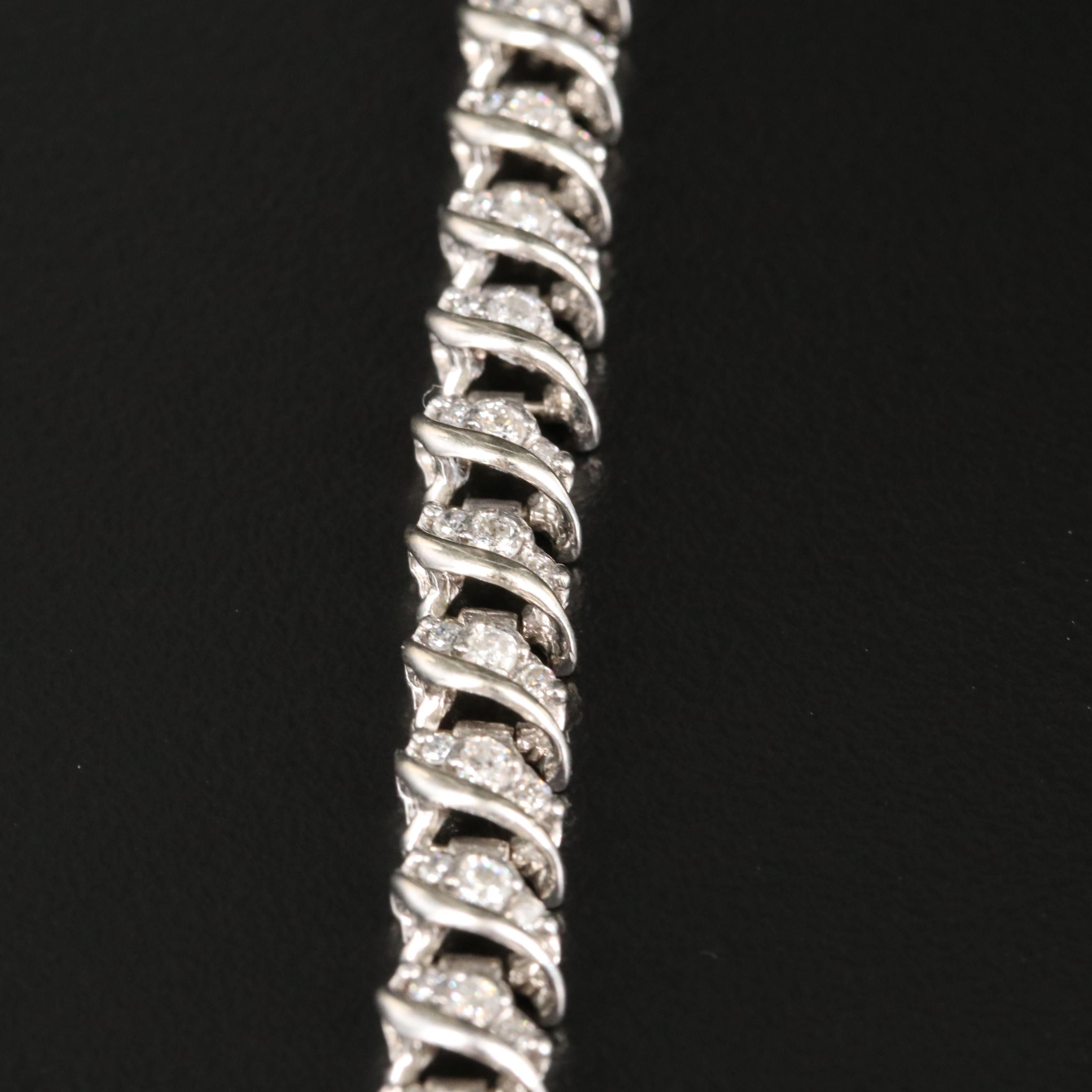 10K 2.00 CTW Diamond SLink Bracelet EBTH