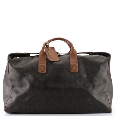 Christian Dior Duffel Bag in Honeycomb Coated Canvas and Leather