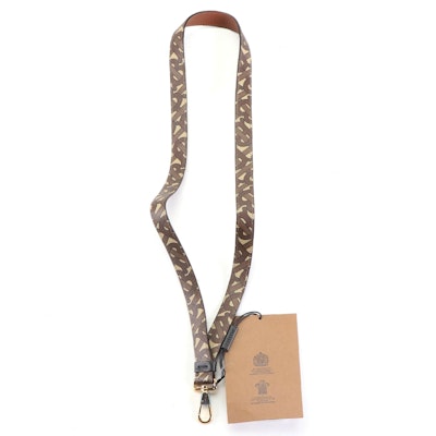 Burberry Printed Coated Canvas and Leather Lanyard