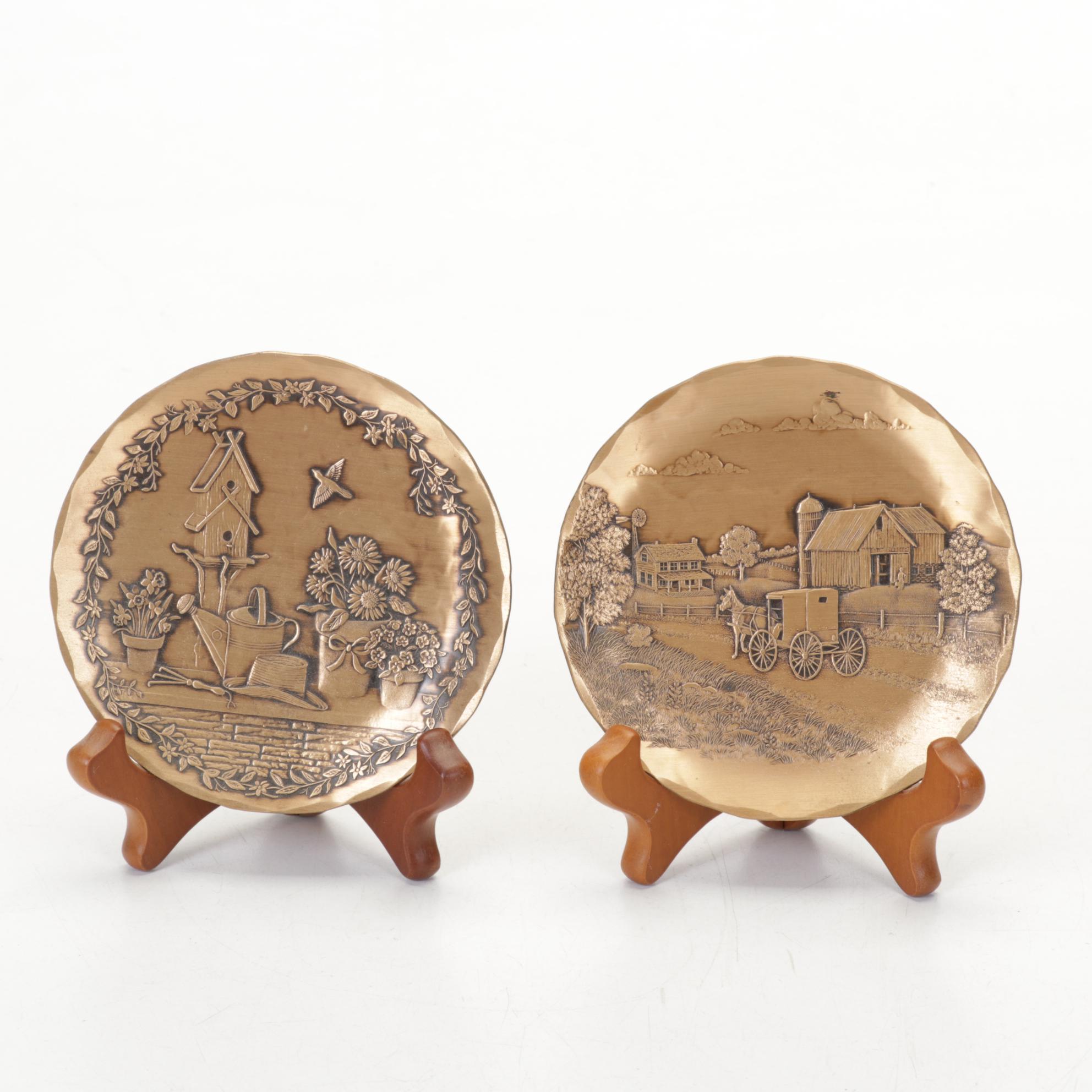 Armor Bronze Bookends with Other Decorative Boxes and Decor, 20th