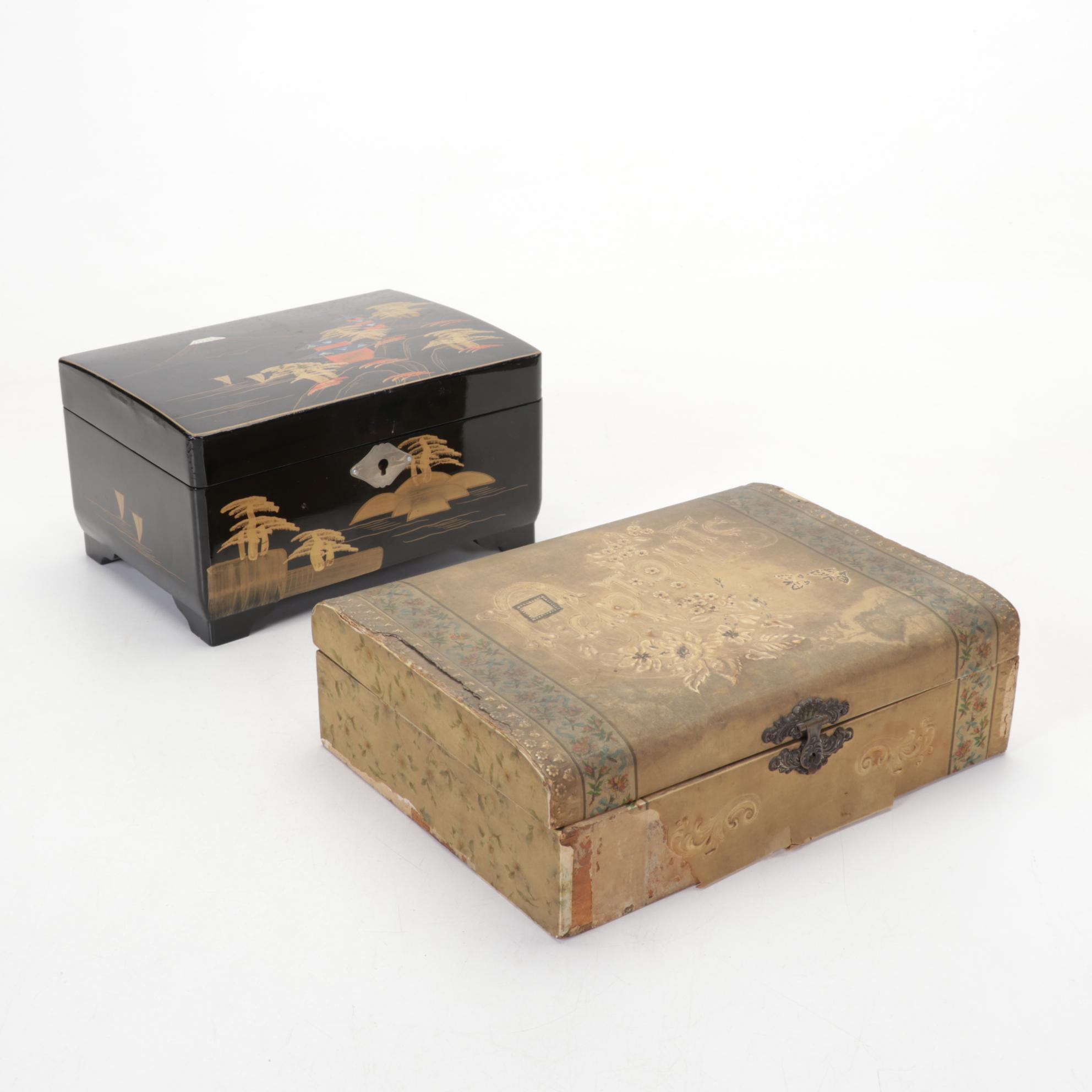 Armor Bronze Bookends with Other Decorative Boxes and Decor, 20th