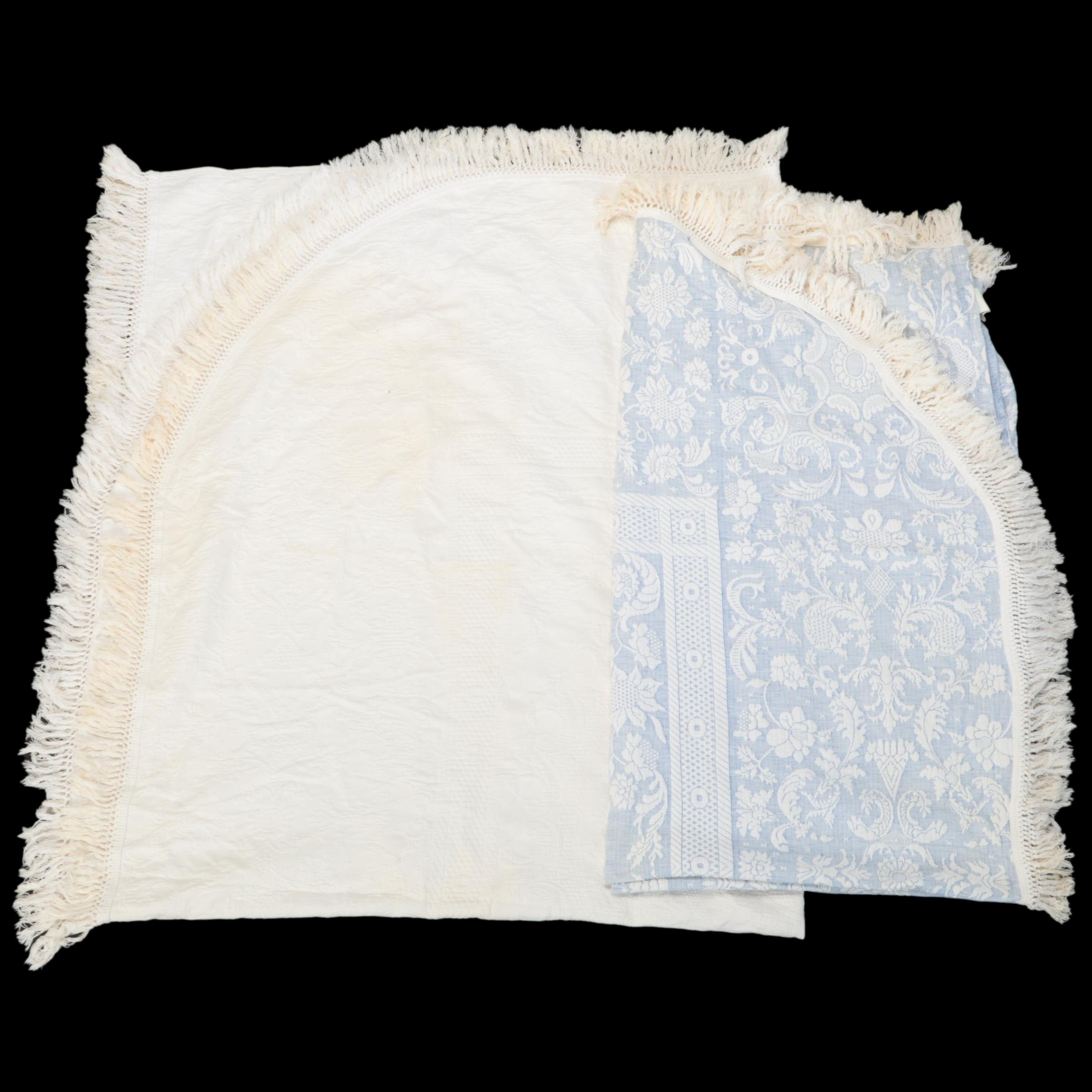 Bates Queen Elizabeth Cotton Jacquard Fringed Bedspreads EBTH