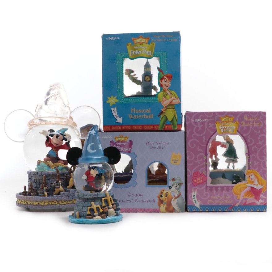 Disney "Sorcerer Mickey" and Other Disney Classics Snow Globes