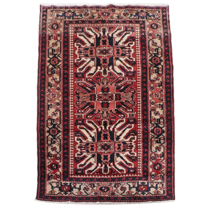 4'9 x 7'5 Hand-Knotted Caucasian Karabagh Area Rug