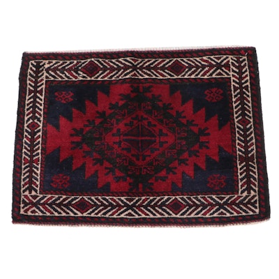 1'8 x 2'3 Hand-Knotted Afghan Baluch Floor Mat