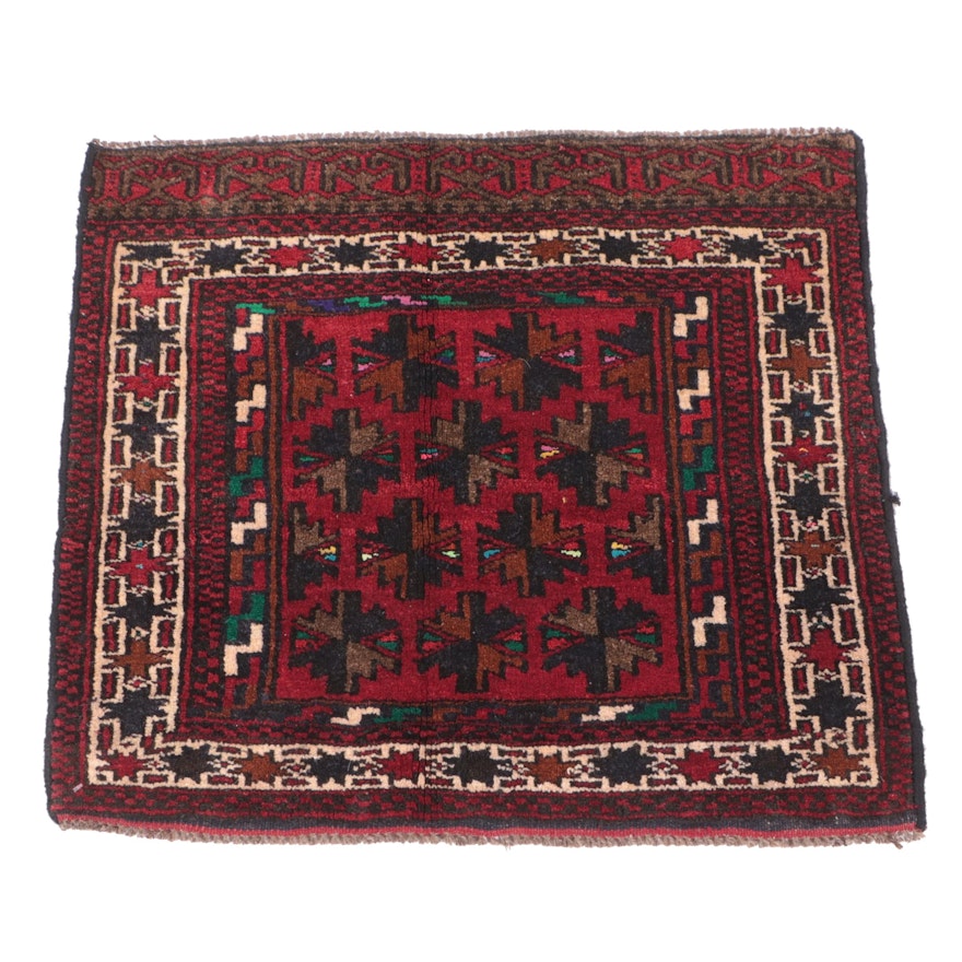 2' x 2'3 Hand-Knotted Afghan Baluch Accent Rug