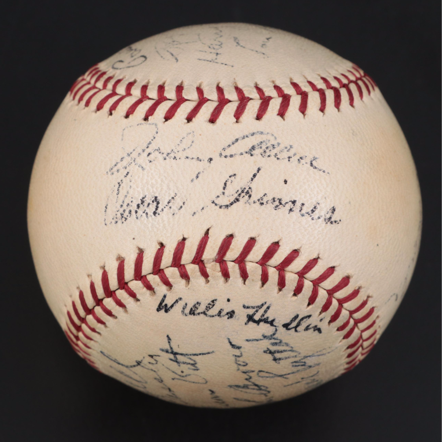 Feller, Sewell and More 1939 Cleveland Indians Signed Reach Baseball