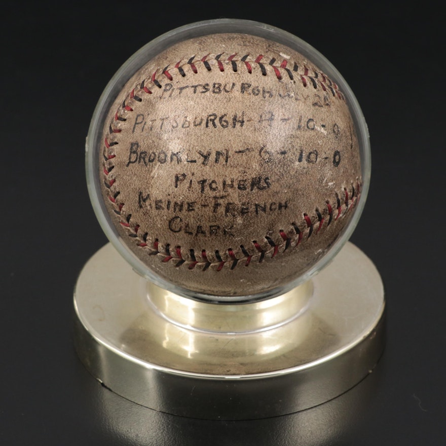 Pie Traynor, Fred Brickell and More 1929 Pittsburgh Pirates Signed Baseball