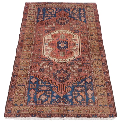 4'2 x 6'4 Hand-Knotted Persian Malayer Area Rug