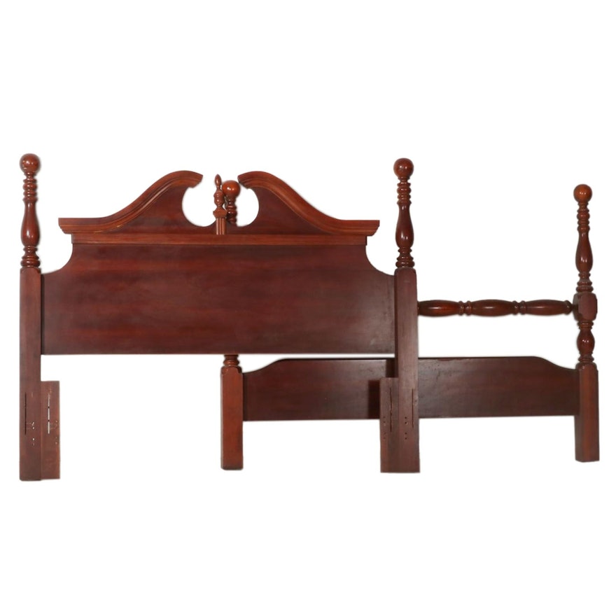 American Colonial Style Cherrywood Full / Queen Headboard and Footboard