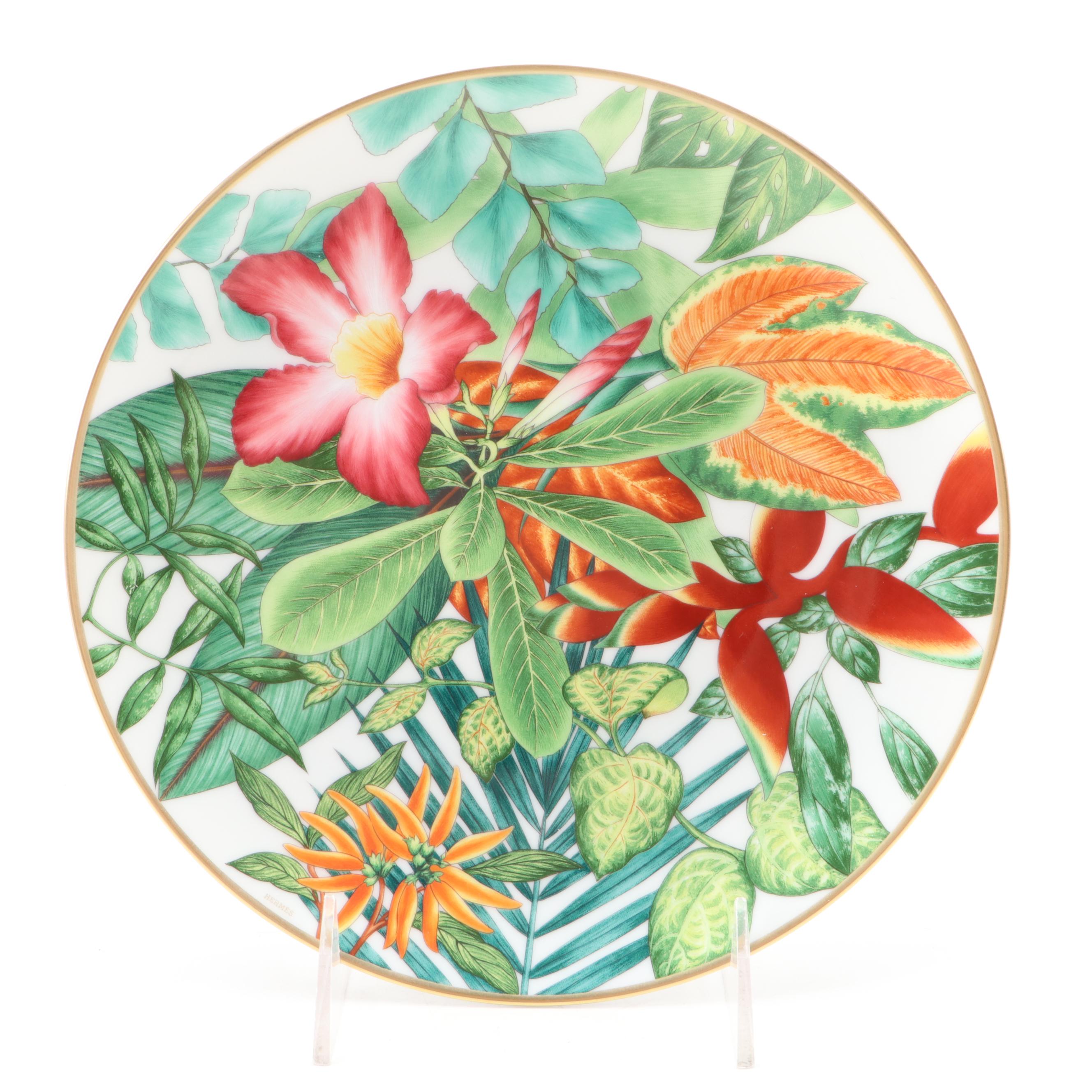Hermès "Passifolia" Porcelain Dessert Plate EBTH