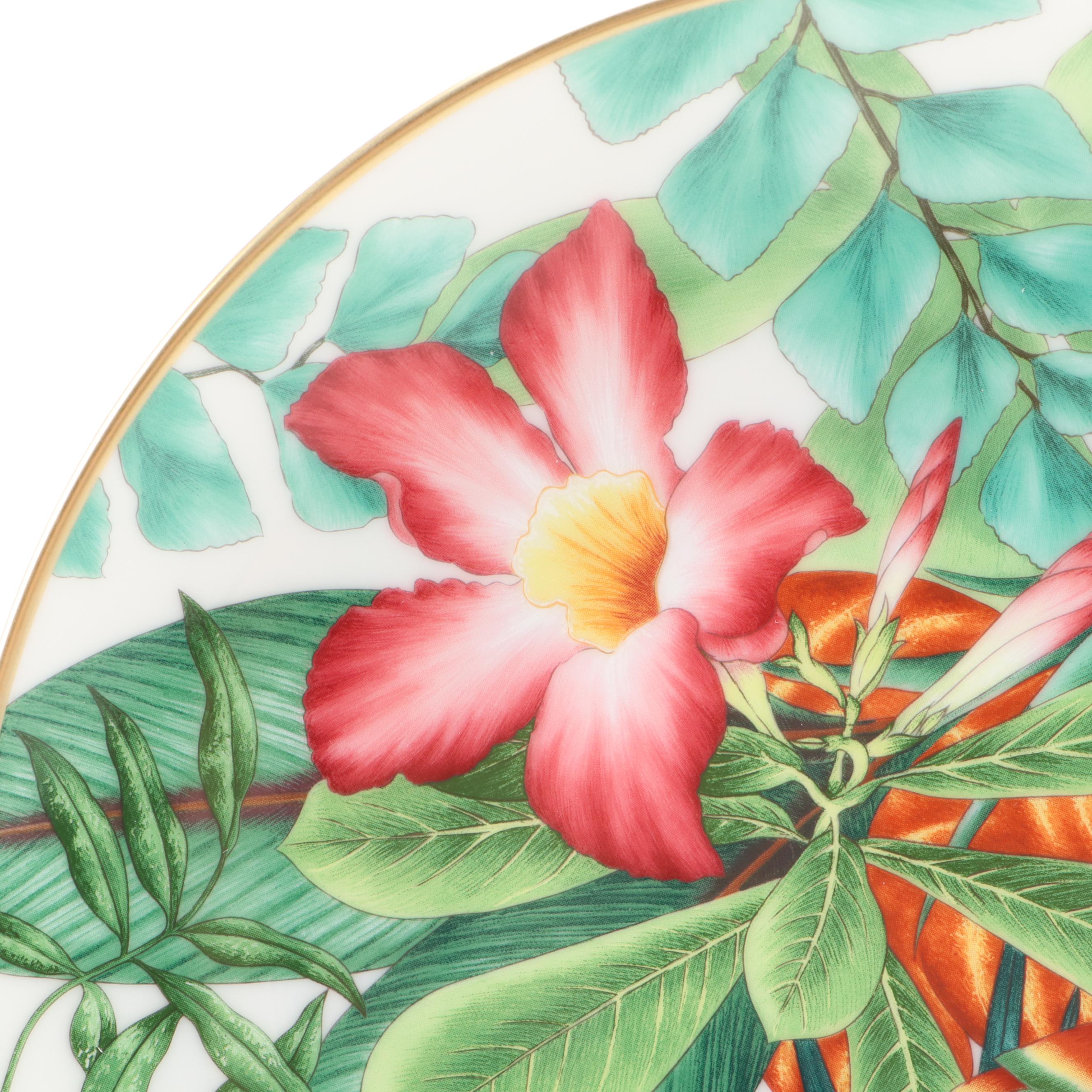 Hermès "Passifolia" Porcelain Dessert Plate EBTH