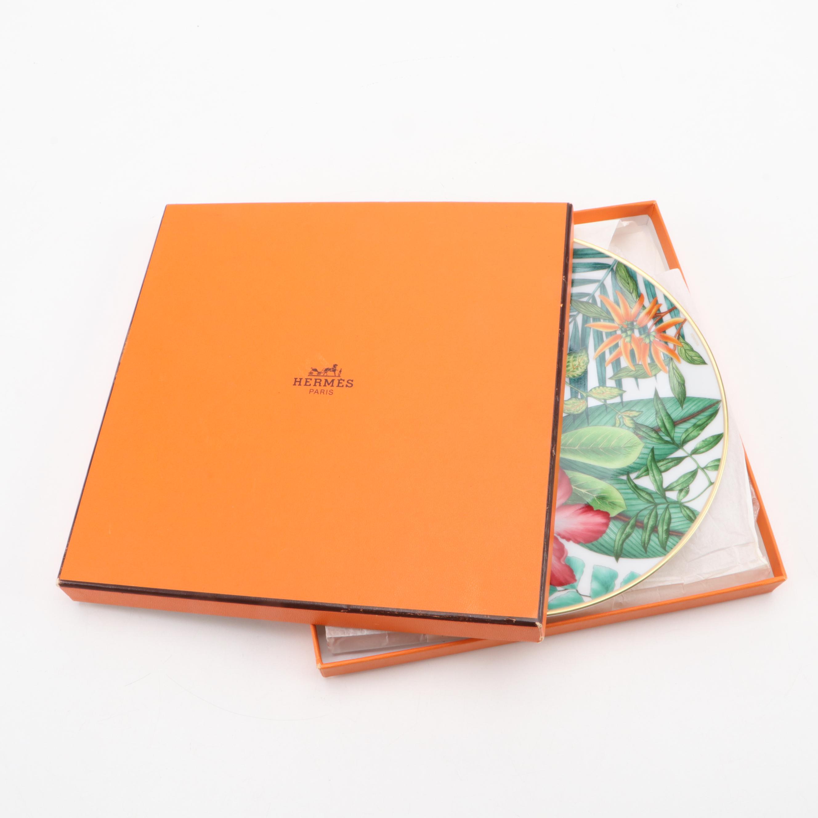 Hermès "Passifolia" Porcelain Dessert Plate EBTH