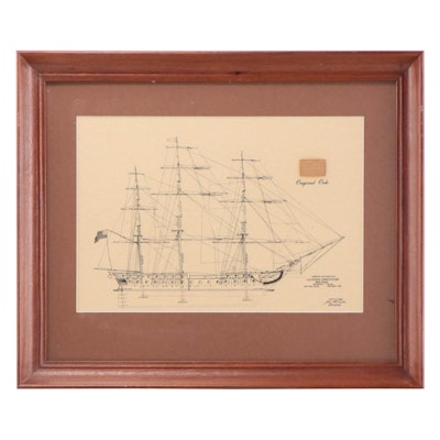 Lithograph of Ship "U.S. Frigate Constitution Sail Plan"