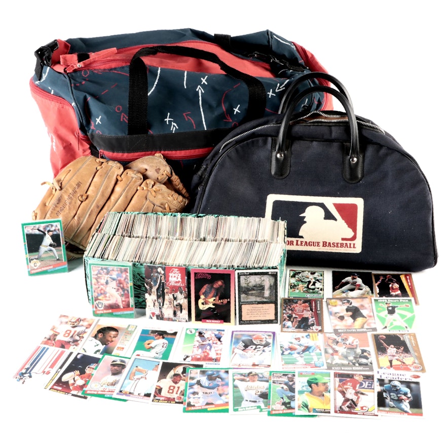 MLB, USA Dream Team Bags with Sports Trading Cards and Glove, 1980s–2000s