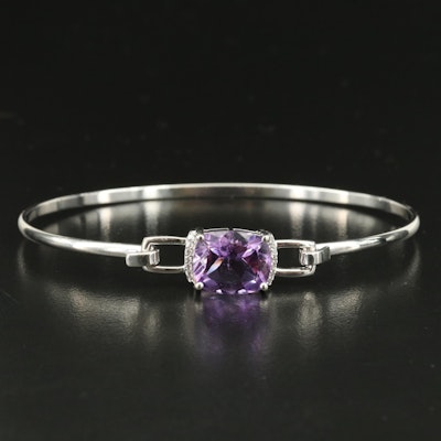 Sterling Amethyst and Sapphire Bangle