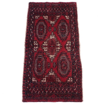 1'5 x 2'8 Hand-Knotted Afghan Baluch Bokhara Accent Rug