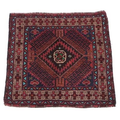 2' x 2'1 Hand-Knotted Afghan Baluch Accent Rug Floor Mat