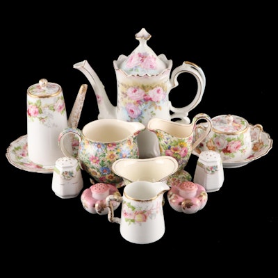 Blakeman & Henderson Limoges Coffee Set with Other Porcelain Tableware